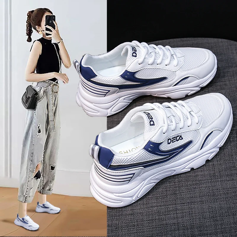 

Ins Daddy Women's Shoes Mesh Surface New Breathable Student Running Shoes in Summer 2158
