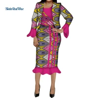 riche african women clothes tops coat and maxi dress sets for women dashiki 2 piece dress sets party wedding clothing wy5699