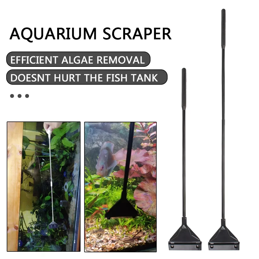 

Aquarium Cleaner Kit Aquatic Water Plant Grass Cleaning Tool Aluminum Alloy Algae Scraper With 10 Blades Multi-Tool Clean Set
