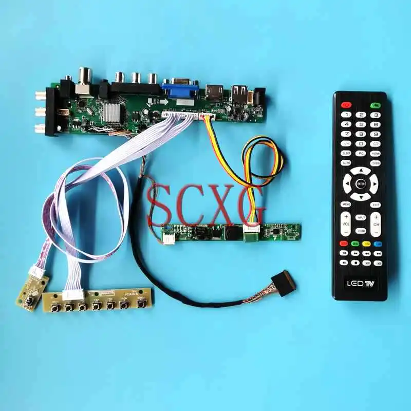 

DVB Digital Signal Controller Board Fit LP154WP2 LP154WP3 LP154WP4 40 Pin LVDS 15.4" 1440*900 AV RF USB VGA HDMI-Compatible Kit