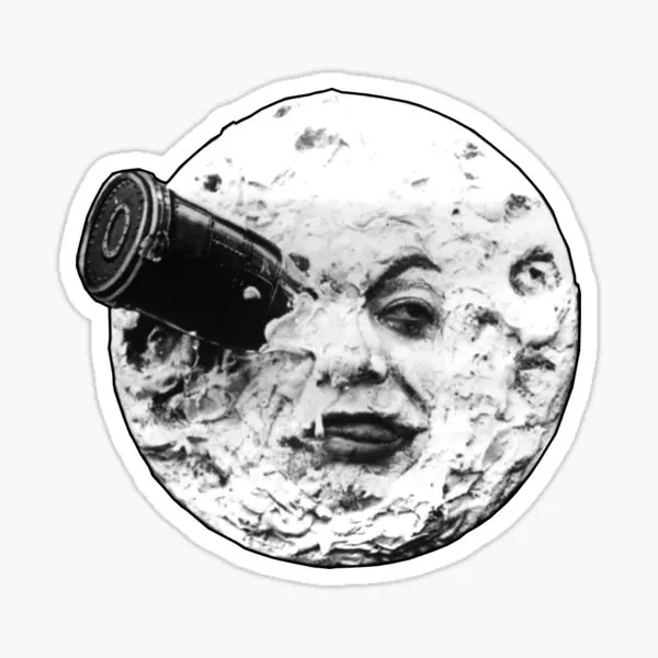 

A Trip To The Moon Le Voyage Dans La Lu 5PCS Stickers for Anime Water Bottles Window Laptop Wall Car Bumper Stickers Cute
