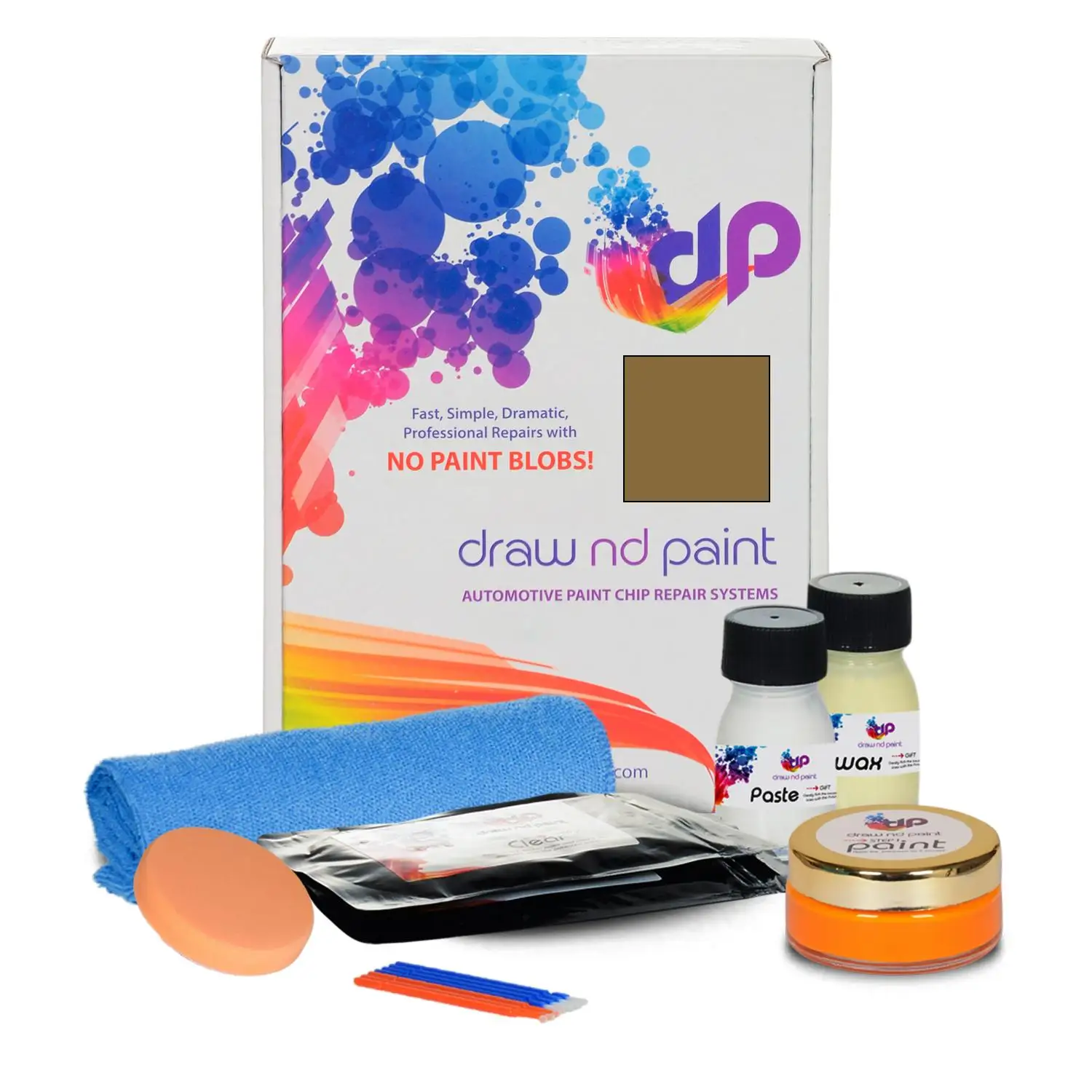 

DrawndPaint compatible with Ford America Automotive Touch Up Paint - MEDIUM DARK GOLD MET - 6M - Platinum Care