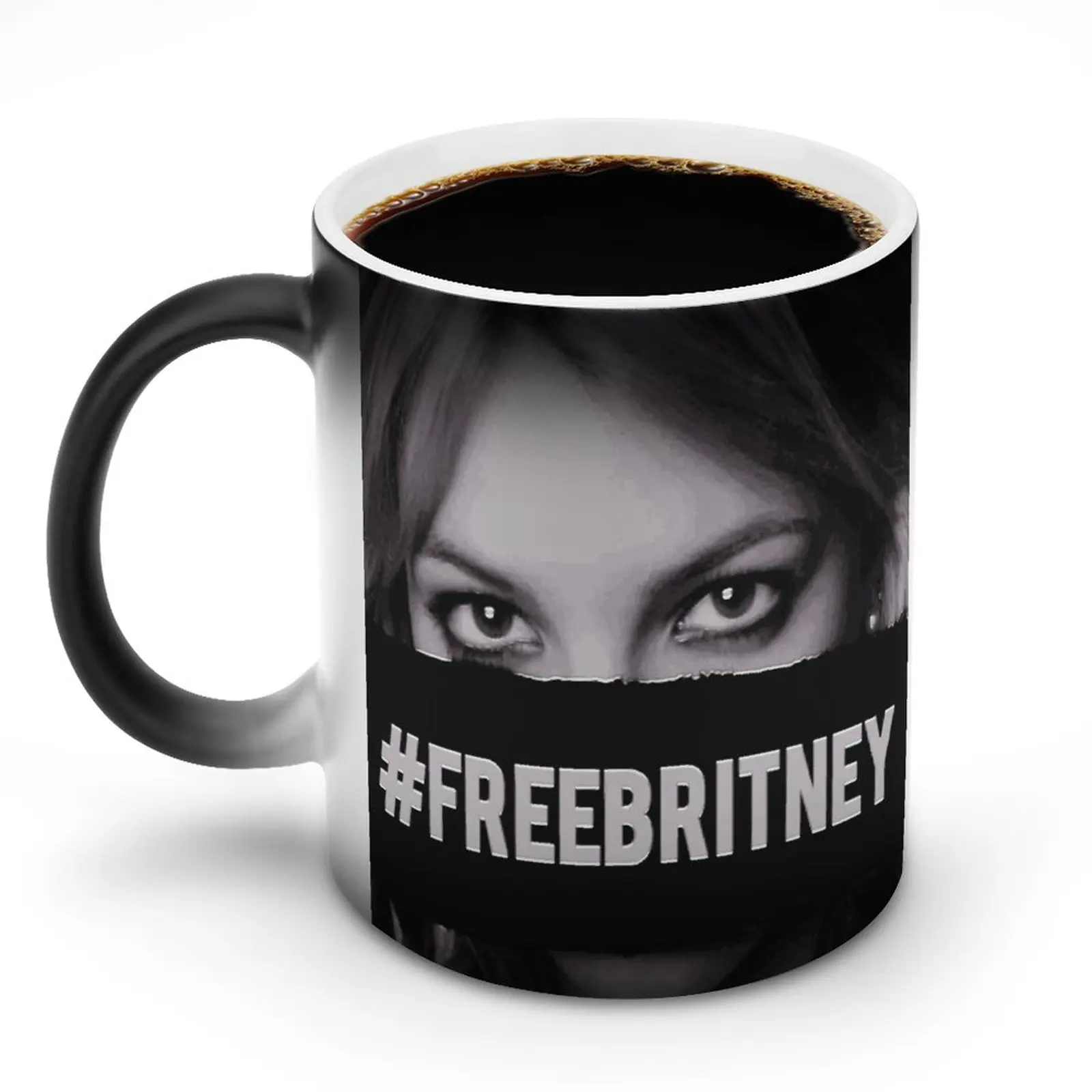 

Кружка Britney, Париж, Линдси, свобода, крутая керамическая кружка для капучино, меняющие цвет креативные чашки