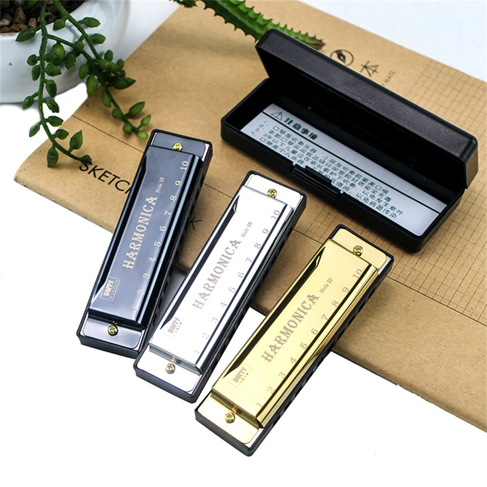 

10 Holes Key Of C Blues Harmonica Mouth Organ Beginners Kids Educational Toys Beginner Teaching Playing Gift Resin Harmonica
