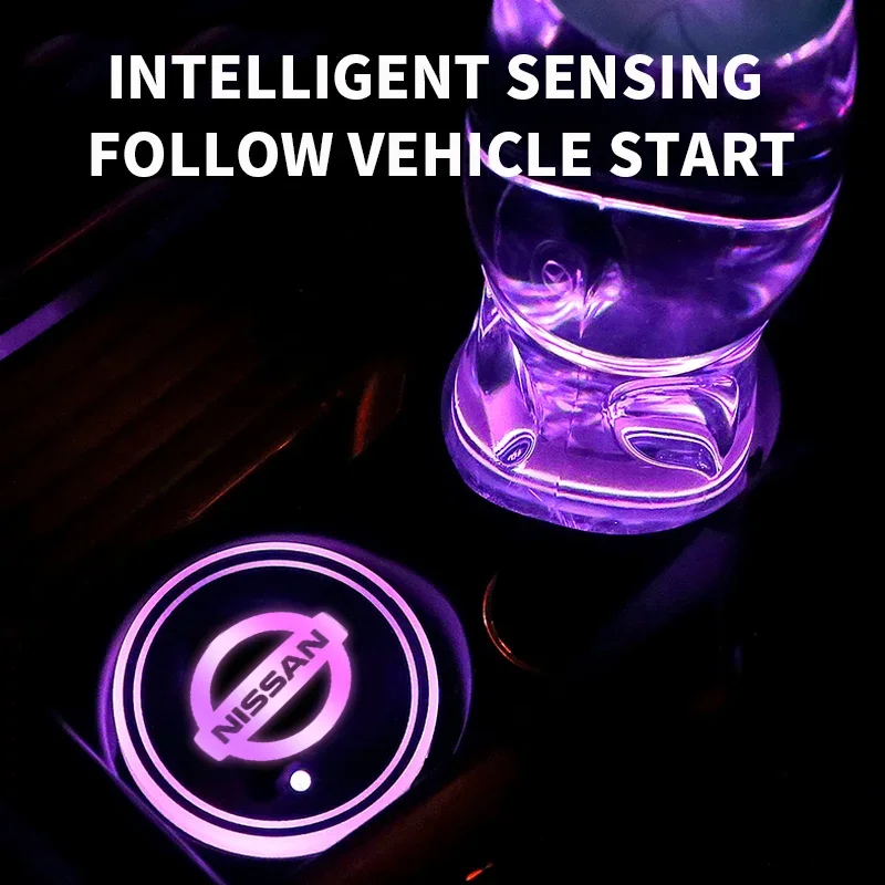 Стайлинг автомобиля светящийся автомобильный держатель стакана для воды