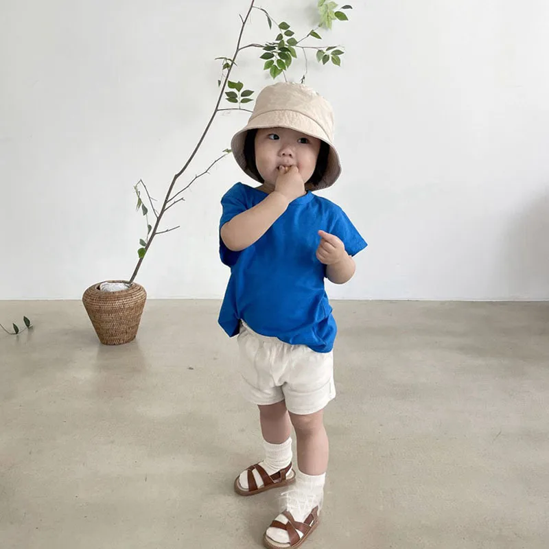 

Детские хлопковые шорты в горошек, в полоску, с эластичным поясом