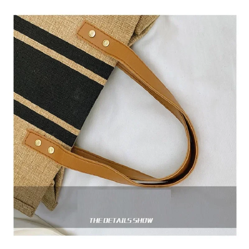 Хлопковая и льняная сумка большой вместимости новая весенняя через плечо