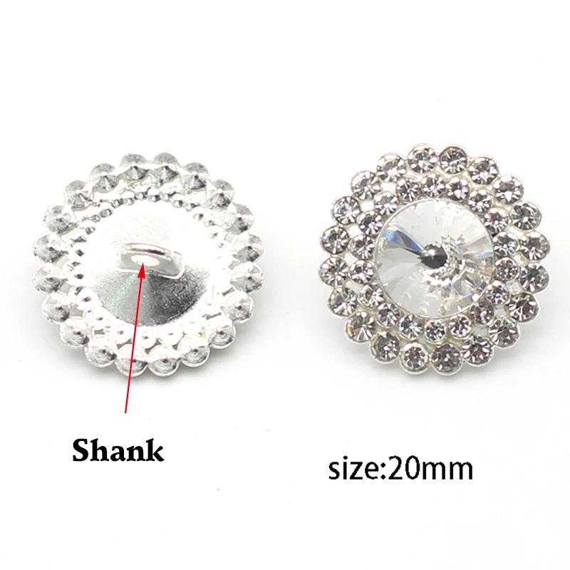 

New floral crystal 10 pieces 20mm/25mm alloy diamond rhinestones are used for artificial crafts decoration clothing coat