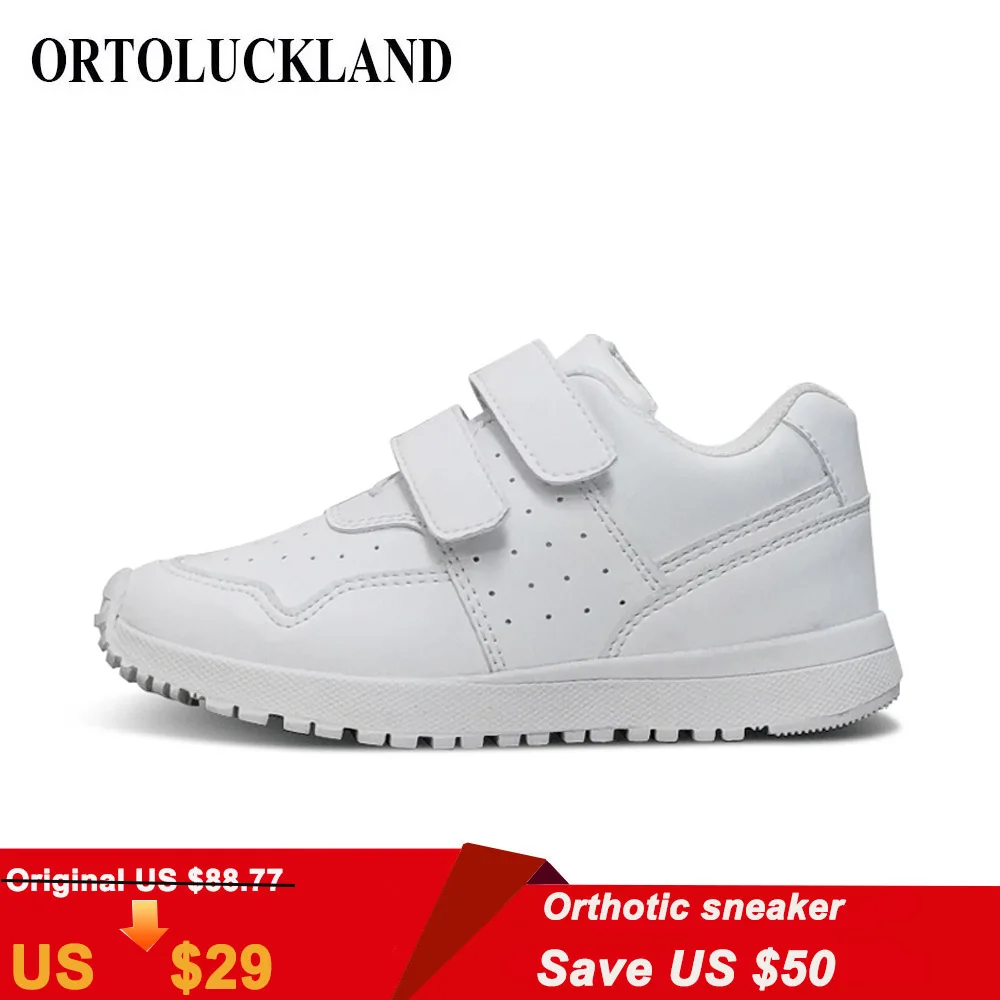 Ortoluckland Kids Shoes Girl Child White Sneakers Toddler Orthopedic Tipsietoes Running Footwear Kindergarten Baby Bootie 4Year | Детская