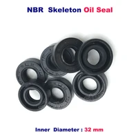 2pcs id 32mm black skeleton oil seals ring tcfbtg4 nbr rotary shaft gasket nitrile double lip seal shaft gasket oil seal