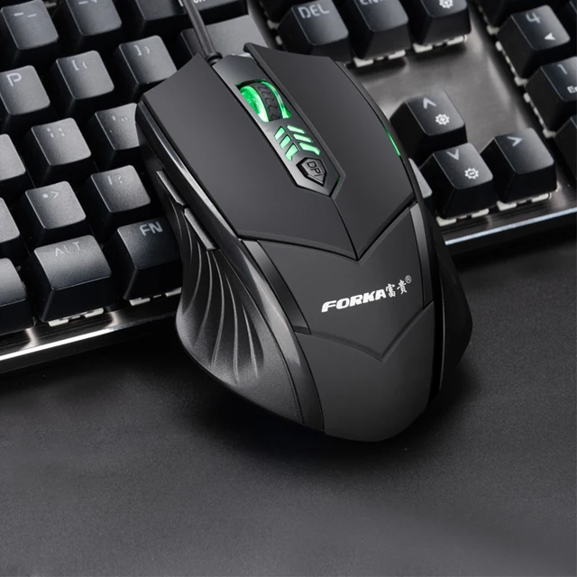 Silent Frosted Ergonomics 2400dpi Adjustment USB 6D Wired Optical Computer Gaming Mouse Mice for Computer PC Laptop for Dota 2 6