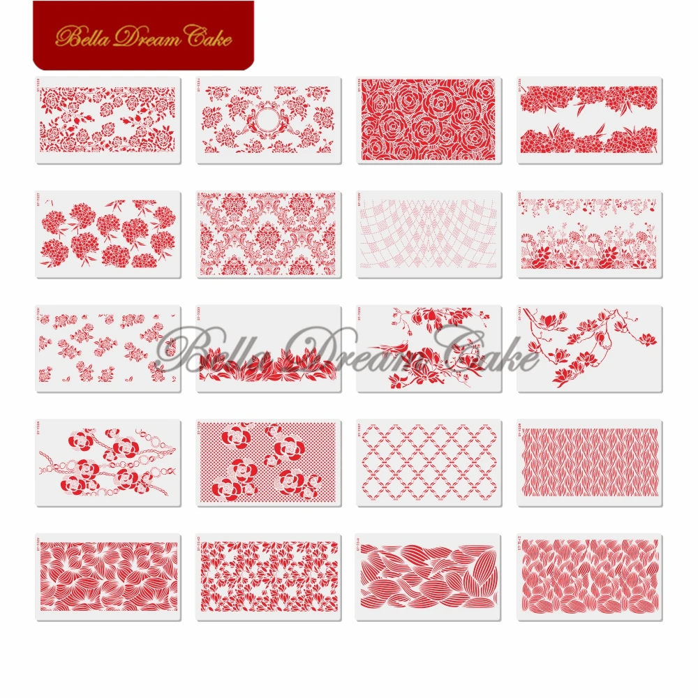 1 шт. цветочный дизайн кружевной трафарет для торта домашний питомец шоколад