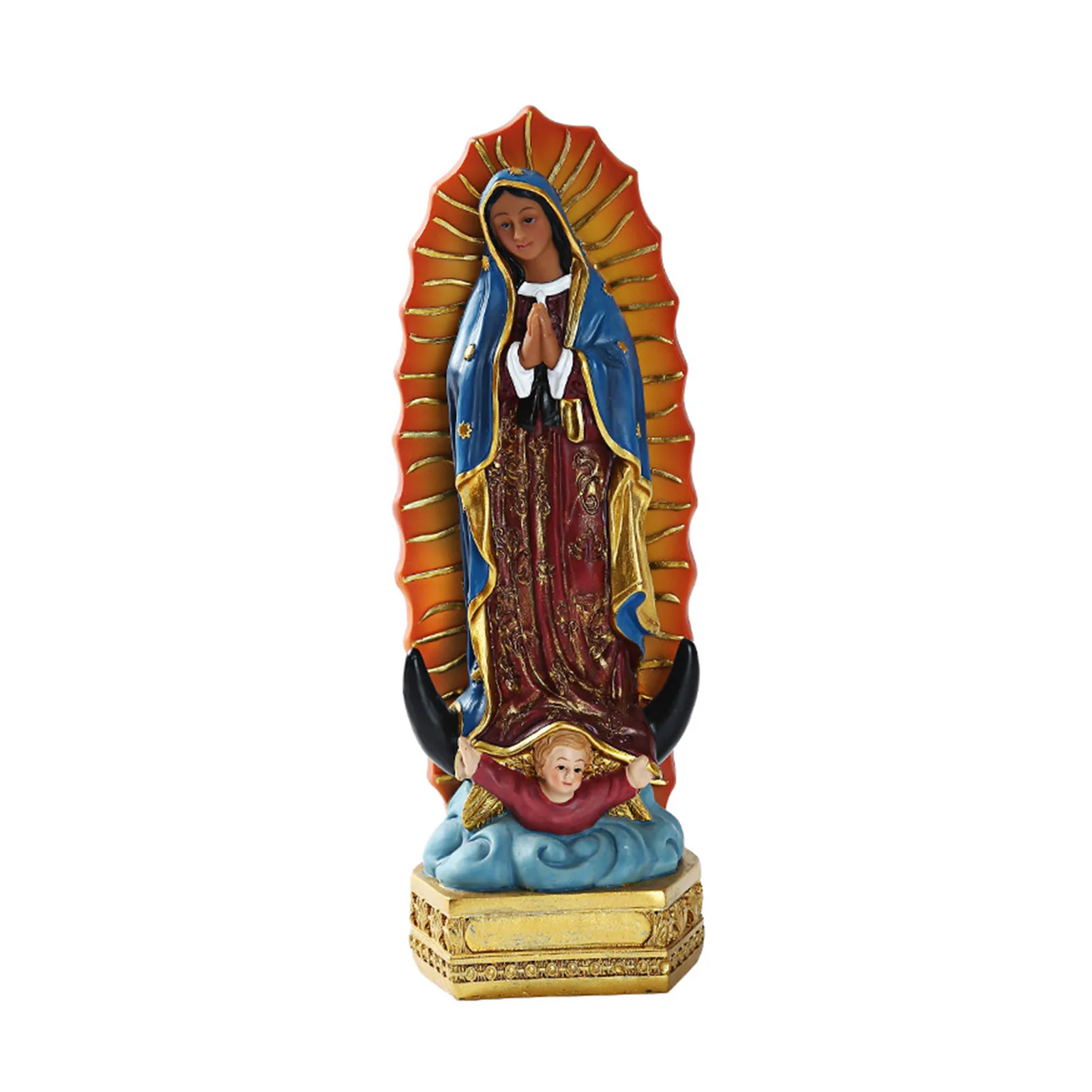Collectible Religious Home Decor Mexican Display Virgin Mary Statues Gift Wedding Ornaments Christian European Resin Figurine