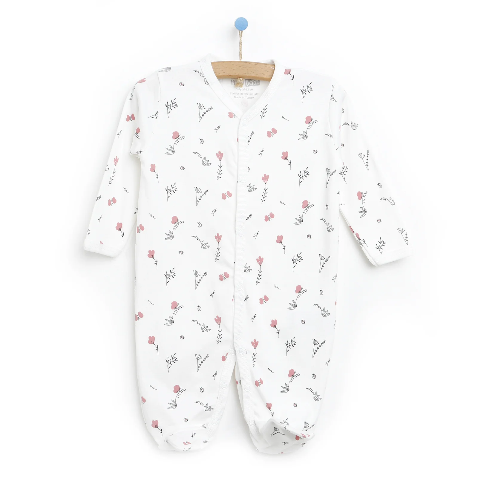 

ebebek Hellobaby Newborn Baby Girl Jumpsuit With Snap Snaps