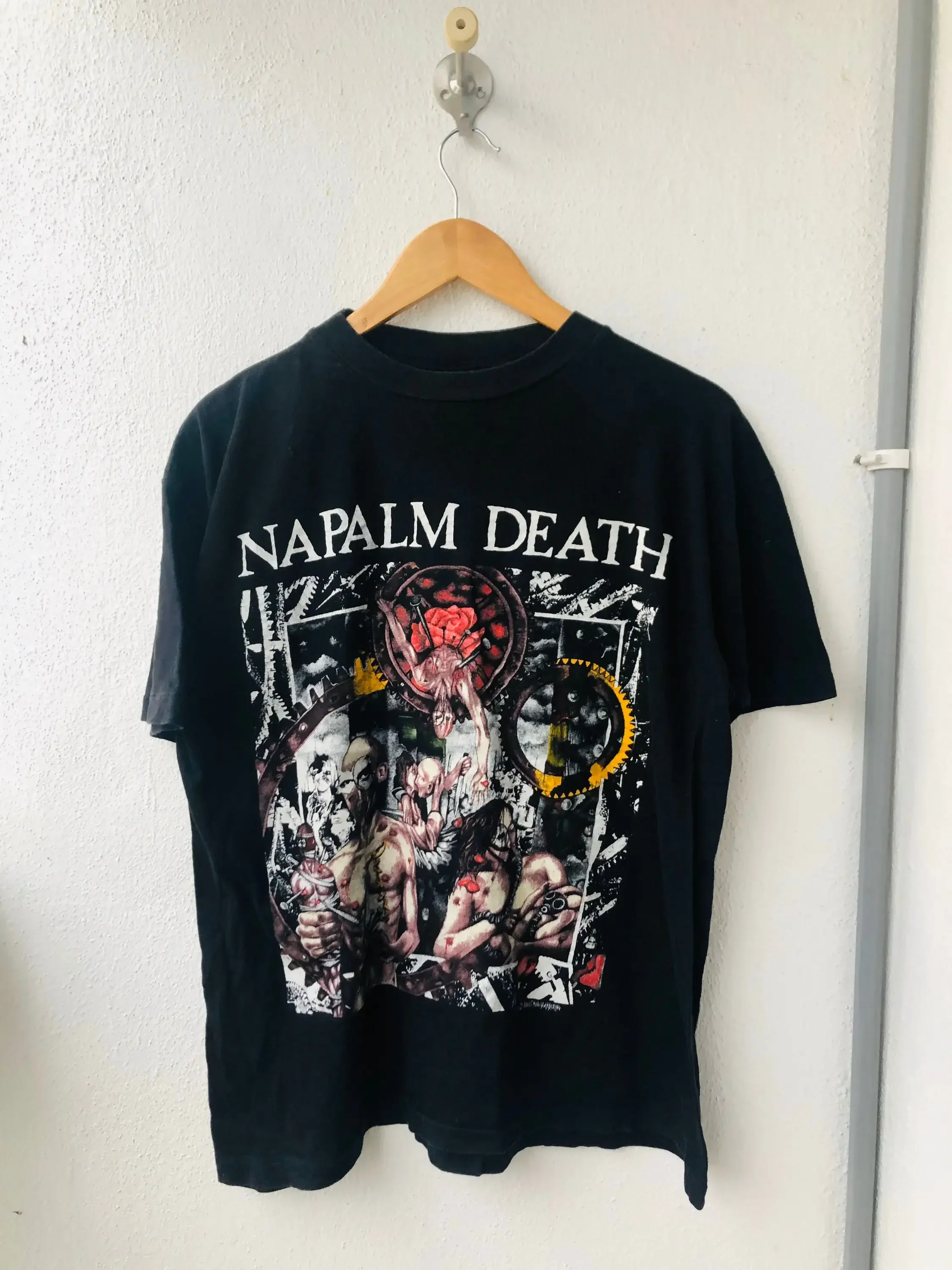 Винтажная Оригинальная футболка 90 u2019 S Napalm Death U201C для музыкальной разрушения 1992