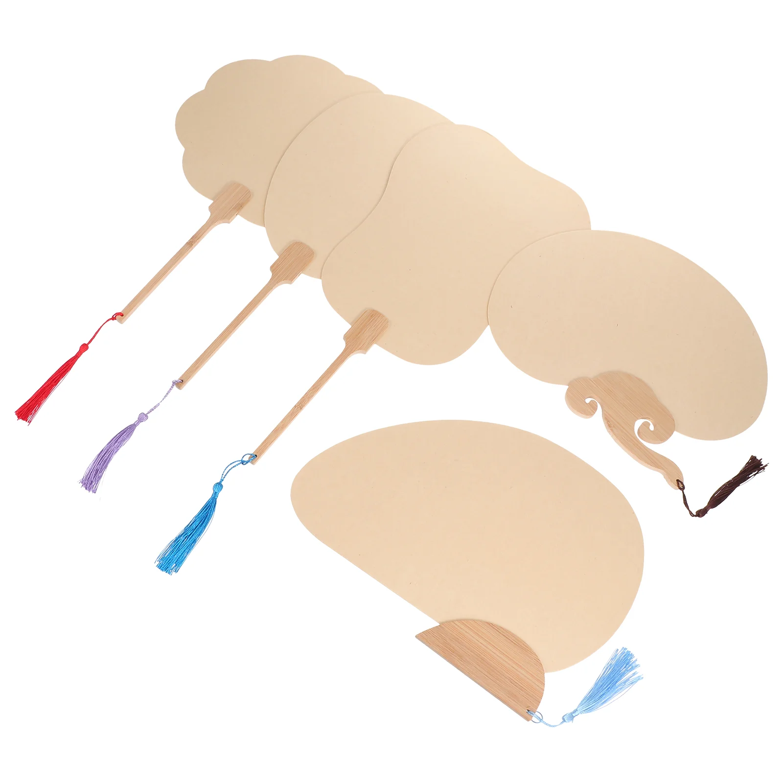 5 шт. ручные вентиляторы DIY бумага для рисования Учива изготовление красной ручки