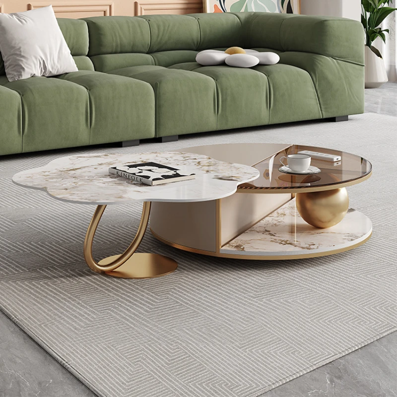 

Luxury Unique Coffee Tables Metal Minimalist Modern Tea Table Sets Nordic Living Room Koffietafels Woonkamer Household Decor