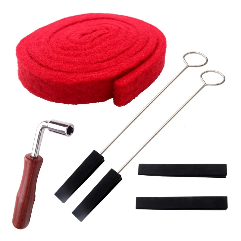 

H053 Piano Tuning Tools Kit High Efficiency Piano Tuning Hammer Wrench Lever Mutes Tools Kit Temperament Strip Tools