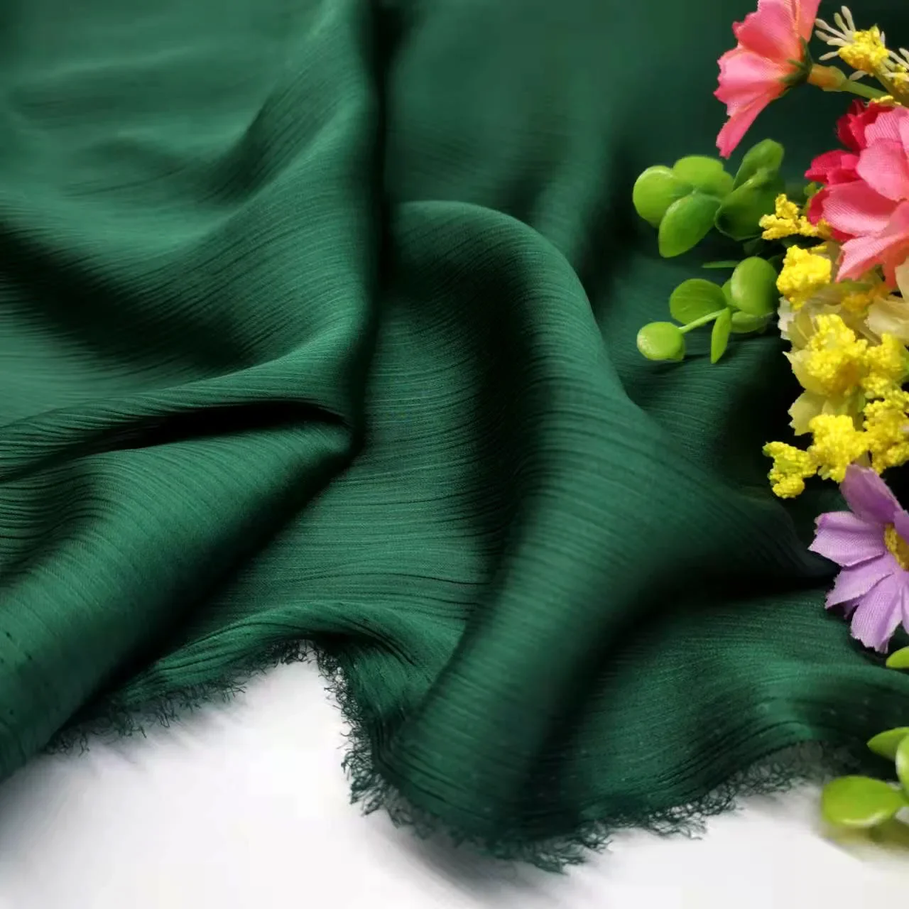 Глянцевое Креповое шифоновое атласное платье рубашка брюки однотонный шарф