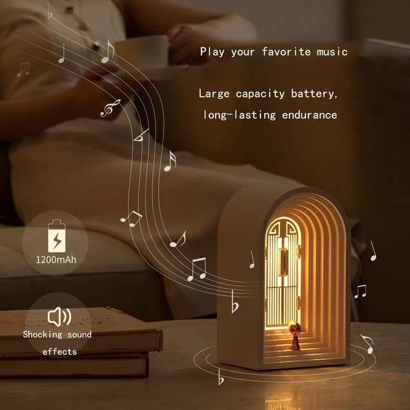 Креативная Скандинавская Bluetooth-колонка настольная лампа украшение для кровати