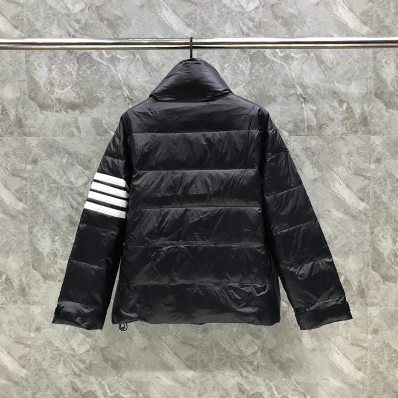 TB TNOM Jackets 4-bar Stripe Winter Men's Boutique Thick Puffer Fashion Brand Down-Filled Korean Designs Loose Casual Male Coat