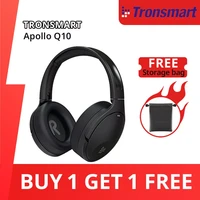 tronsmart apollo q10 headphones bluetooth 5 0 active noise cancelling wireless headset with100 hour playtimetouchapp control