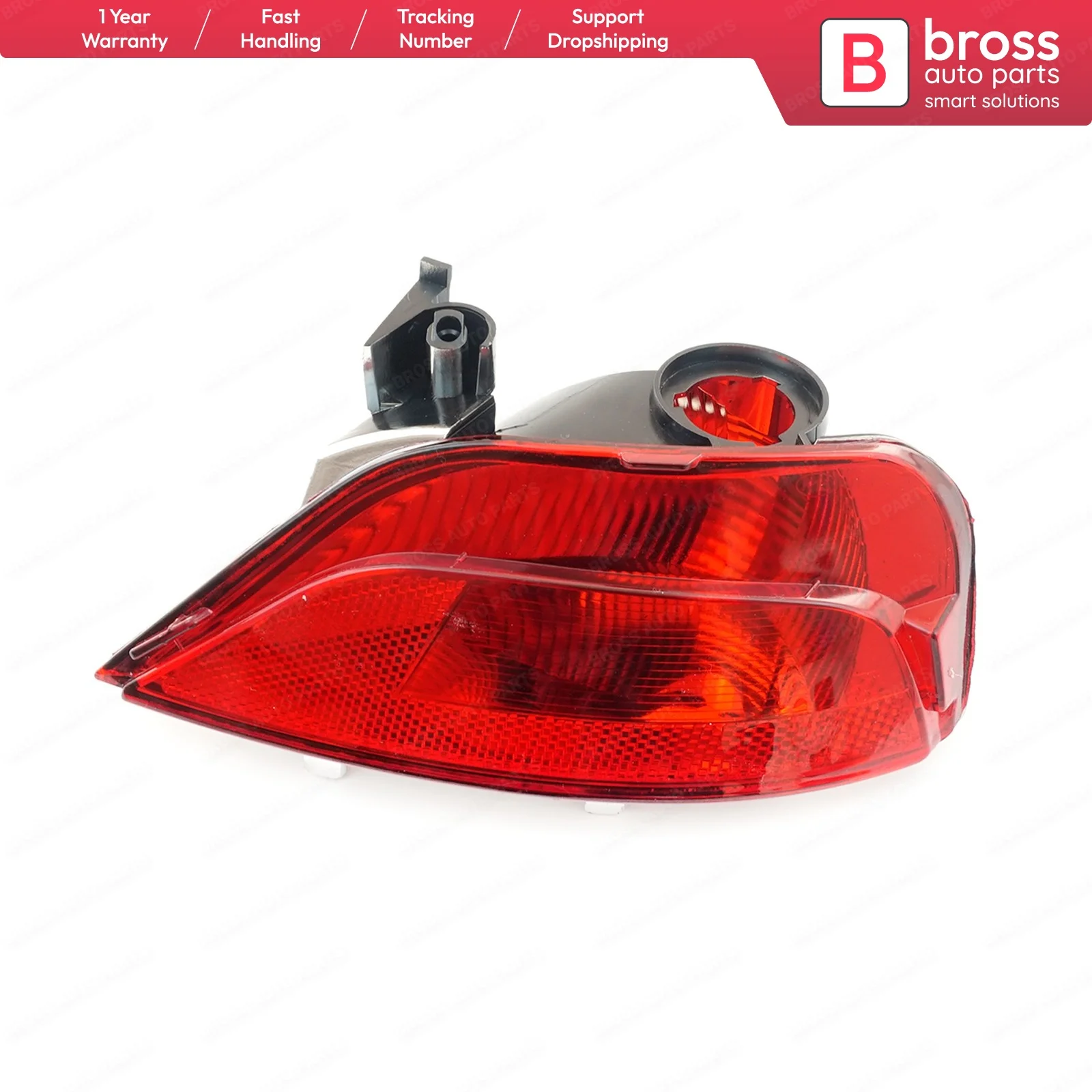 

BSP987-1 Rear Bumper Tail Fog End Light Lamp Lens Reflector Left Side 265855907R for Renault Megane MK4 Sedan Scenic MK4