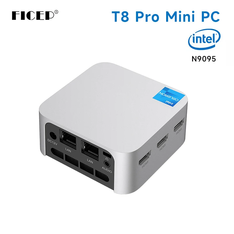 T8 Pro Gateway Mini PC Intel Celeron N5095 Windows 11 Pro 2.9GHz Mini PC Dual Lan DDR4 8GB 128GB SSD WIFI5 BT4.2 Pocket mini pc