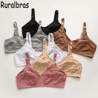 ruralbras nude full coverage wireless push up bras for women sexy lace soft seamless adjustable everyday wear comfot cotton %e2%80%8bbra