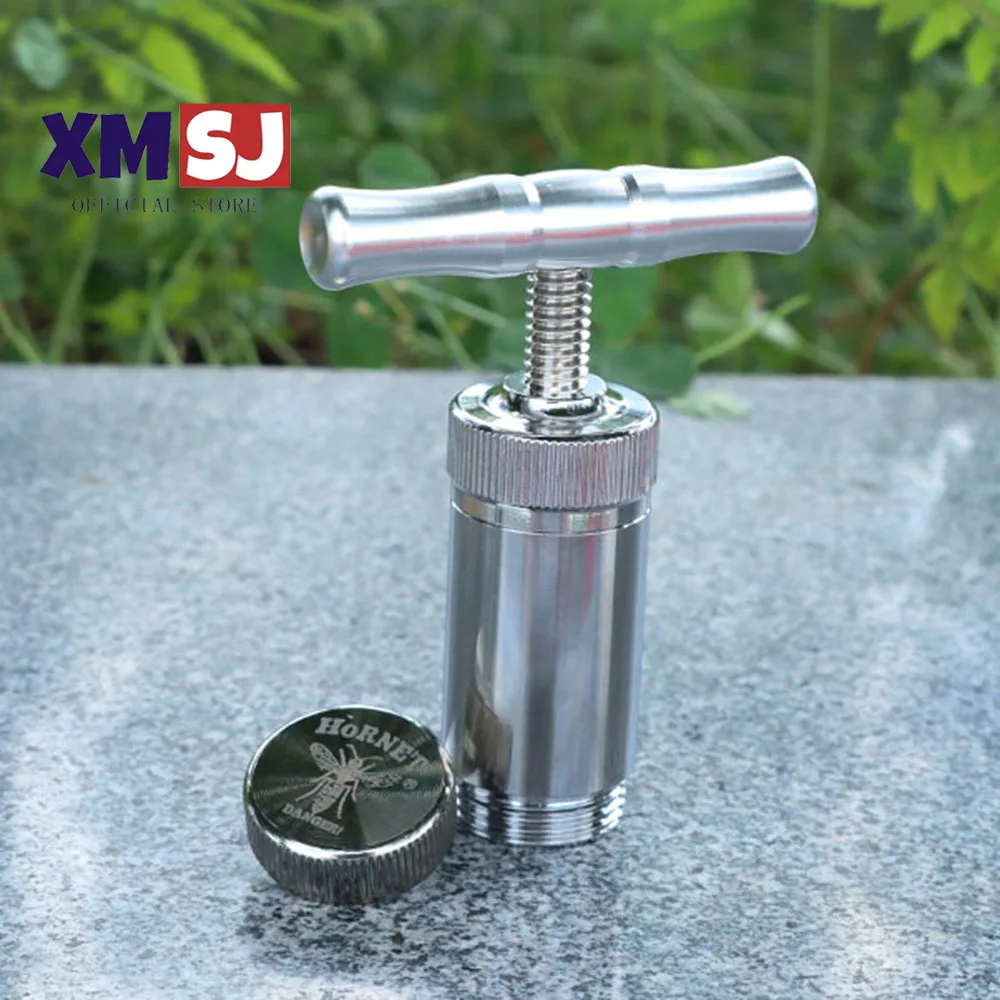 

NEW HORNET Aluminum Pollen Presser Compressor Press Metal Herb Grinder Tobacco Spice Crusher Smoking Accessories
