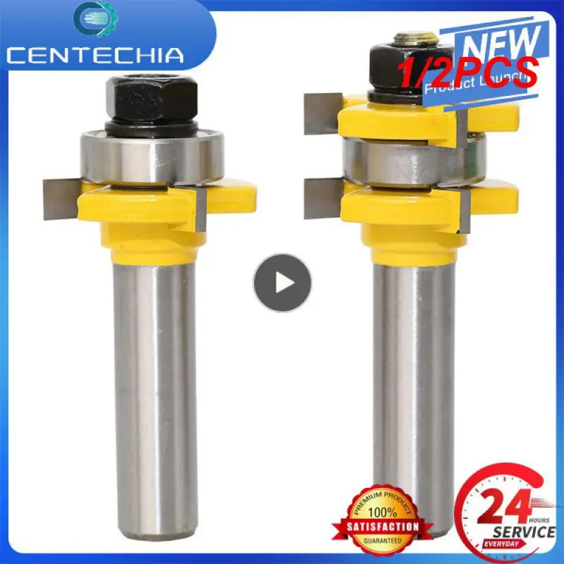 

1/2PCS 6mm/6.35mm/8mm ShankTongue & Groove T-Slot Joint Assemble Router Bit For Flooring Panel Woodworking Tool Milling Cutters