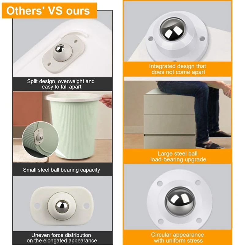 Мини-ролики для мелкой бытовой техники самоклеящиеся ролики из нержавеющей