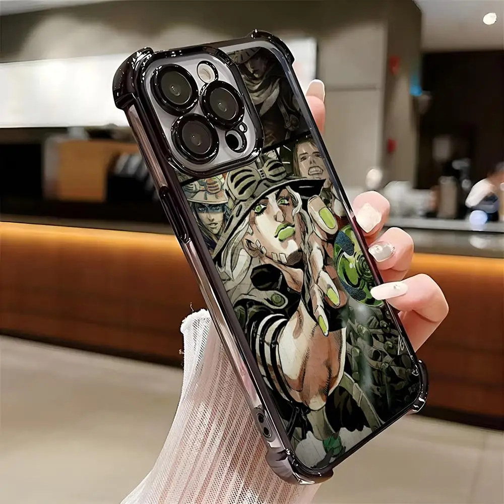 Фото Чехол для телефона Anime G-Gyro Zeppeli J-Jojo с покрытием для iPhone 17 Pro Max 16E 15 14 Plus 13 12 11 Air, противоударный, с воздушной подушкой, мягкий чехол №3