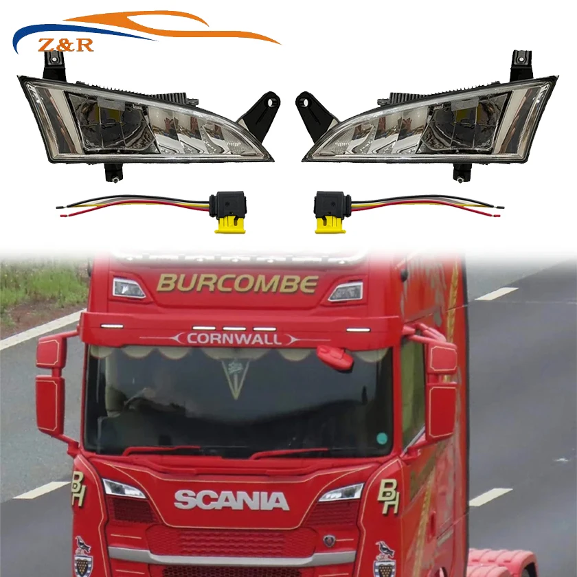

Противотуманная фара LH + RH для грузовика scania R650 G500 S730 S500 P500 для противотуманных фар Scania 24 В OE2552712 2552711 с разъемом, 1 пара
