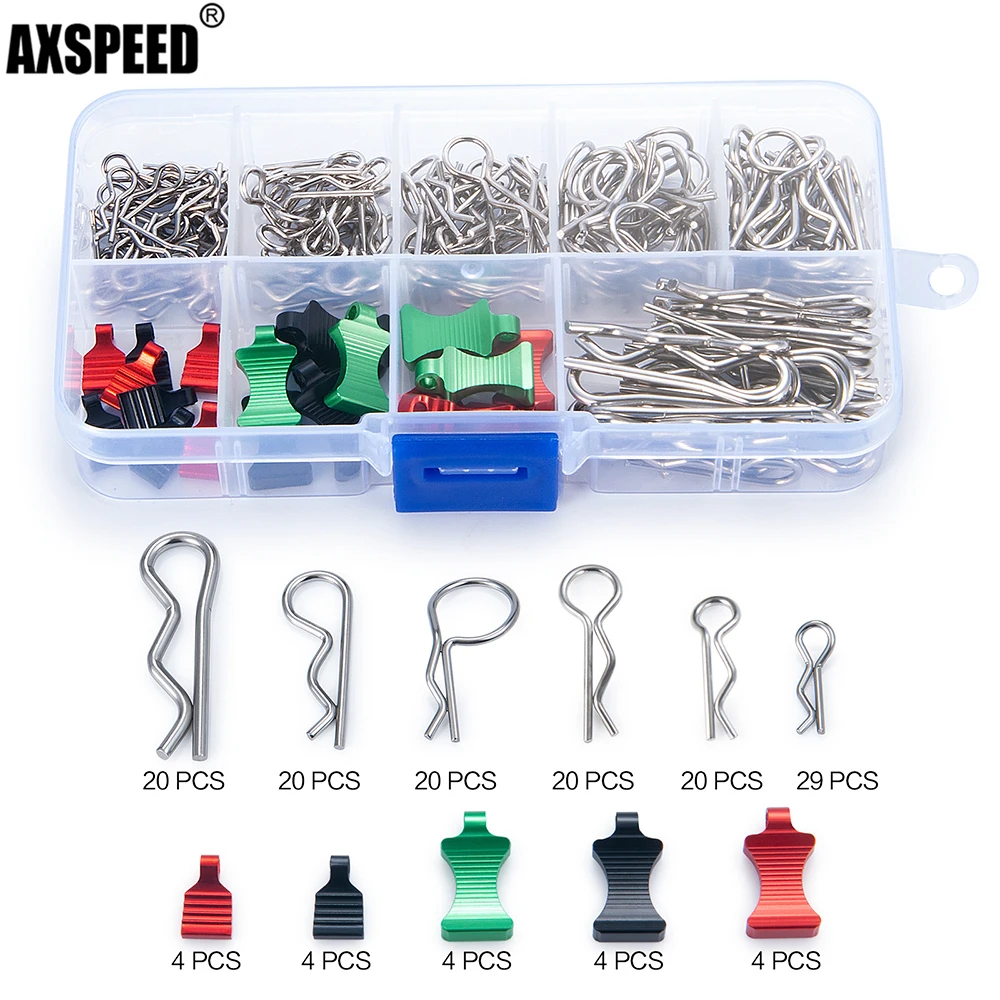 Универсальный чехол AXSPEED для кузова автомобиля с дистанционным управлением, Шпилька с контейнером для хранения для 1/6 1/10 1/14 1/24 SCX24 SCX10 SCX6 TRX4 TRX6 Tamiya, детали