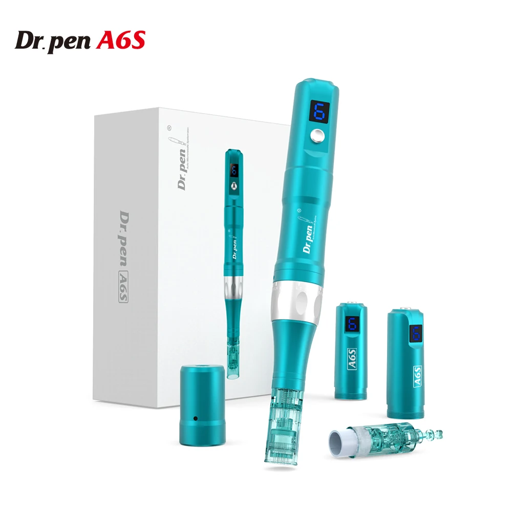 Original Dr.Pen A6S Dermapen Professional Microneedling Pen With 2pcs Needle Cartridge Wireless Derma Pen Micro Needle Skin Care