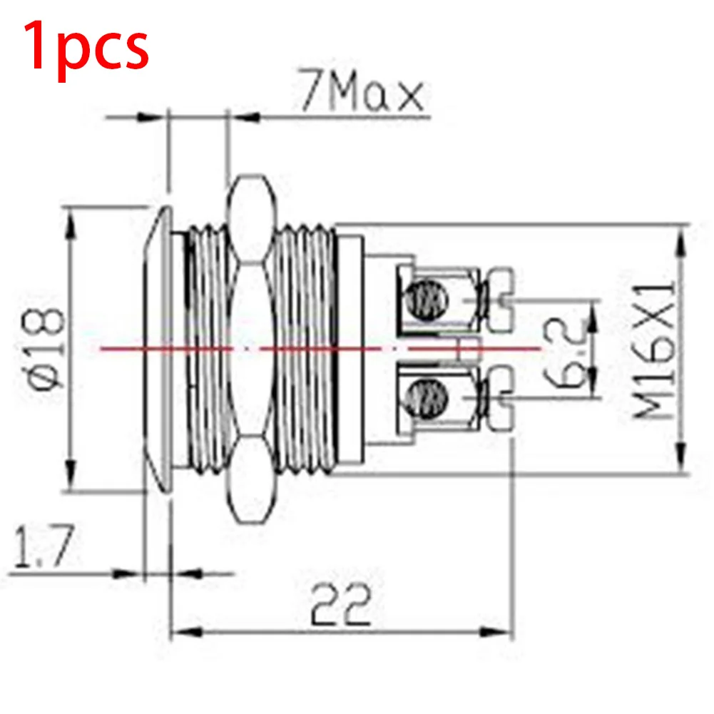 1pcs 16mm 1NO Self Recovery Metal Doorbell Bell Horn Power Push Button Switch Screw Car Engine PC Reset 3 Styles