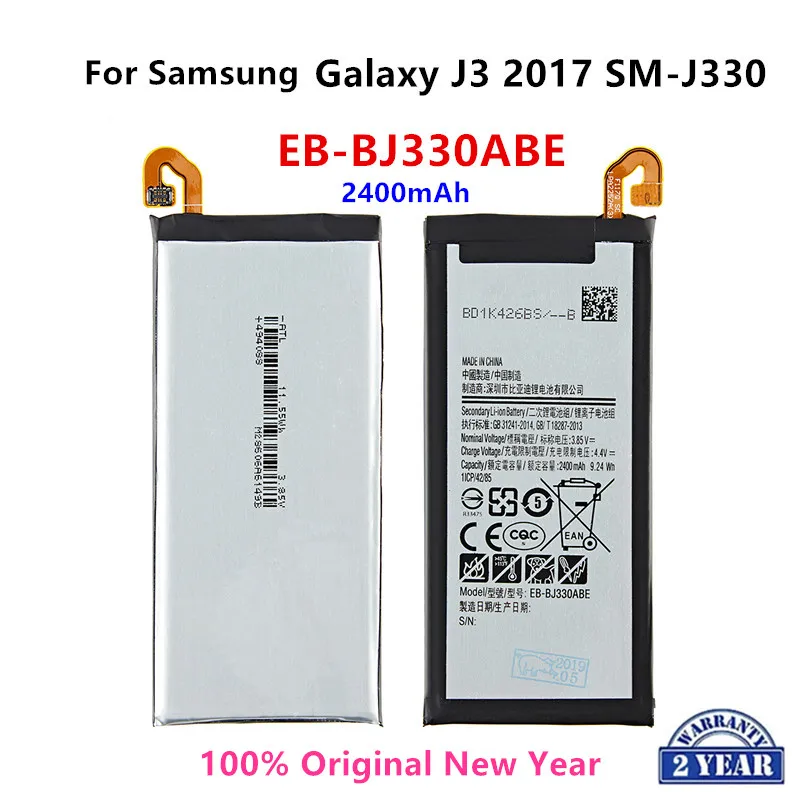 

100% Orginal EB-BJ330ABE 2400mAh Battery for Samsung Galaxy J3 2017 SM-J330 J3300 SM-J3300 SM-J330F J330FN J330G SM-J330L