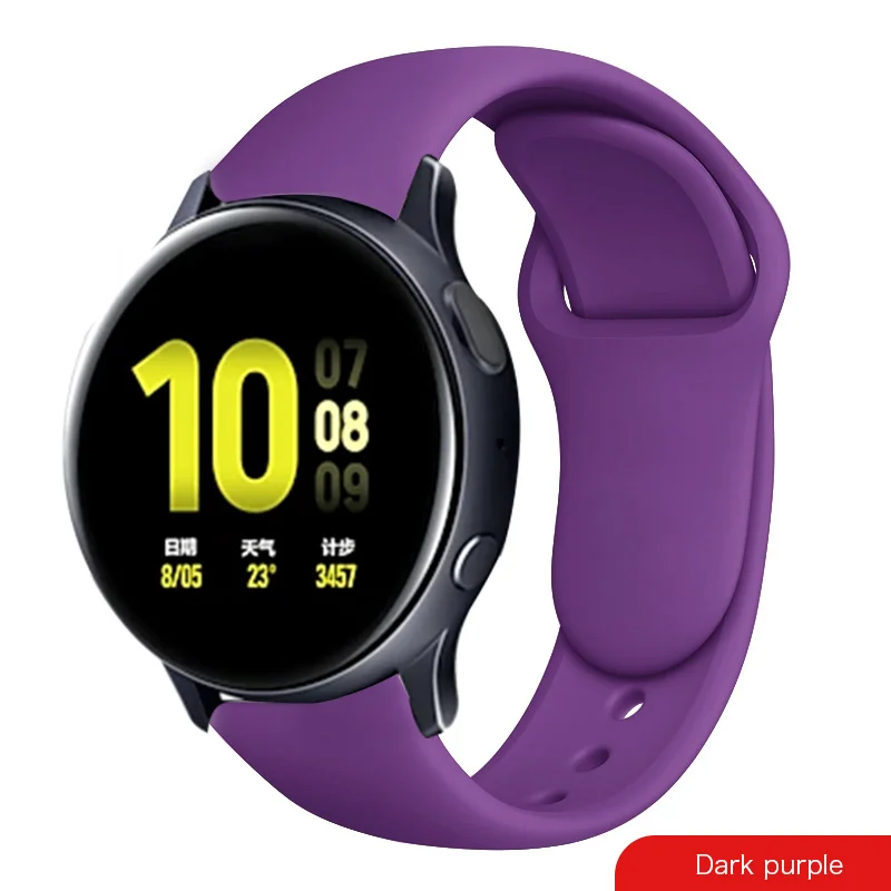 

Ремешок силиконовый для Huawei watch GT 2/2e/pro, браслет для Samsung Gear S3/S2/correa Galaxy watch 3/4/46/42 мм/Active 2, 20 мм/22 мм