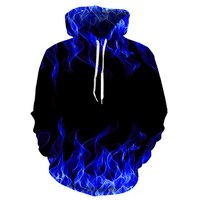 colorful flame pattern man hoodies mens clothing hooded sweatshirt autumn and winter fashion unisex streetwear pullover pull