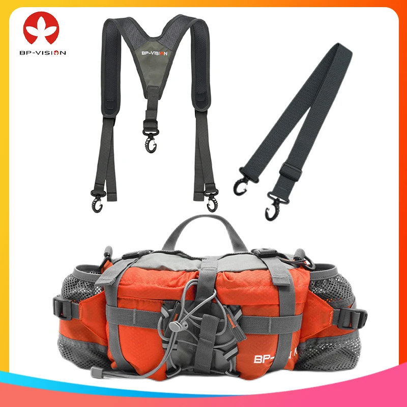 

BP-VISION Outdoor Hike Waist Bag Man Cycling Waterproof Backpack Mountain Sports Fanny Pack Camping Nylon Hunting Accessori