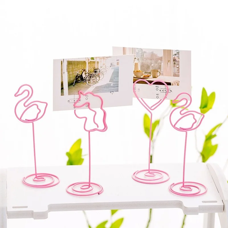 

Pink Girl's Lovely Heart-shaped Clip Photo Clip Simple Office Desktop Message Note Clip Ornaments