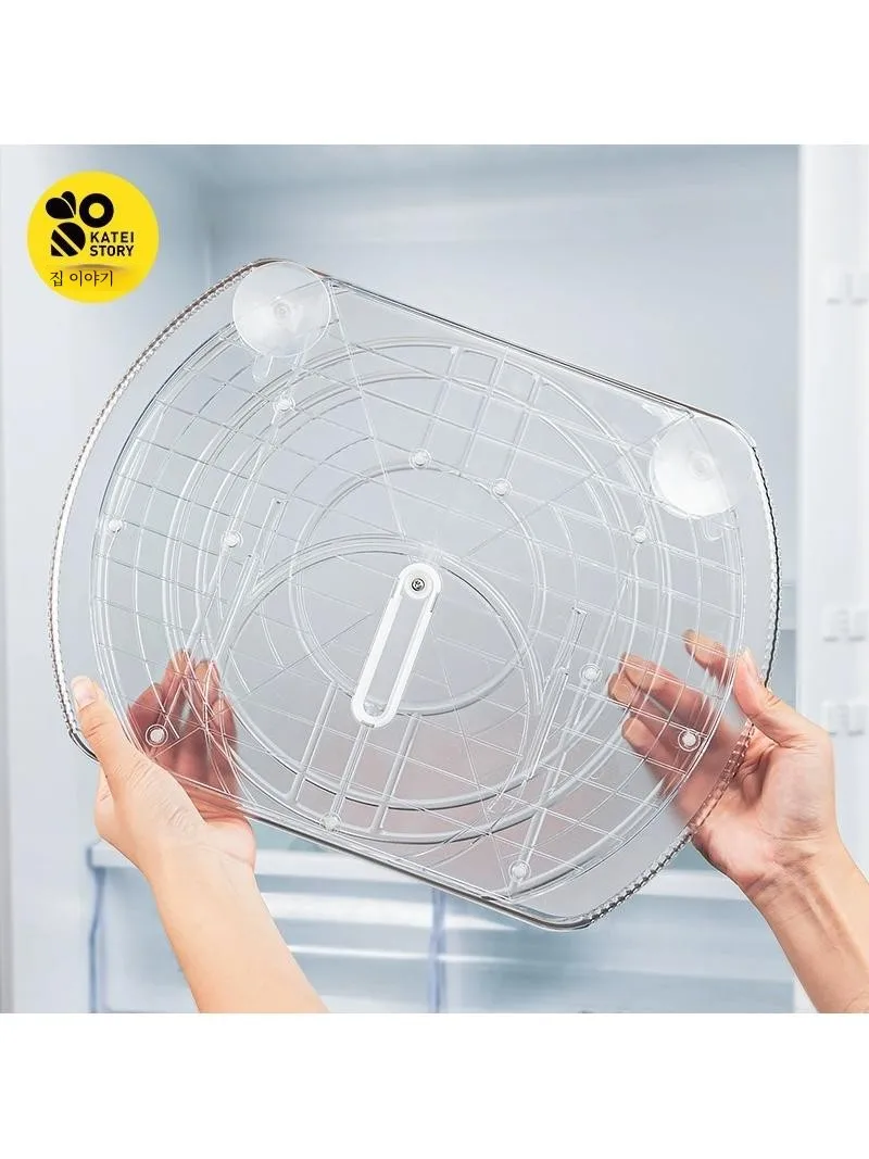 Internet Celebri Home Story Japan Refrigerator Beverage Storage Turntable Kitchen Salt Sauce Vinegar Seasoning Tray Rotatable