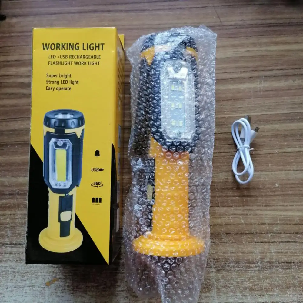 

SMD Work Light Powrful LED Flashlight Camping Hiking Emergency Multifunction Lamp USB Deformable Lighting Foldable Magnetic