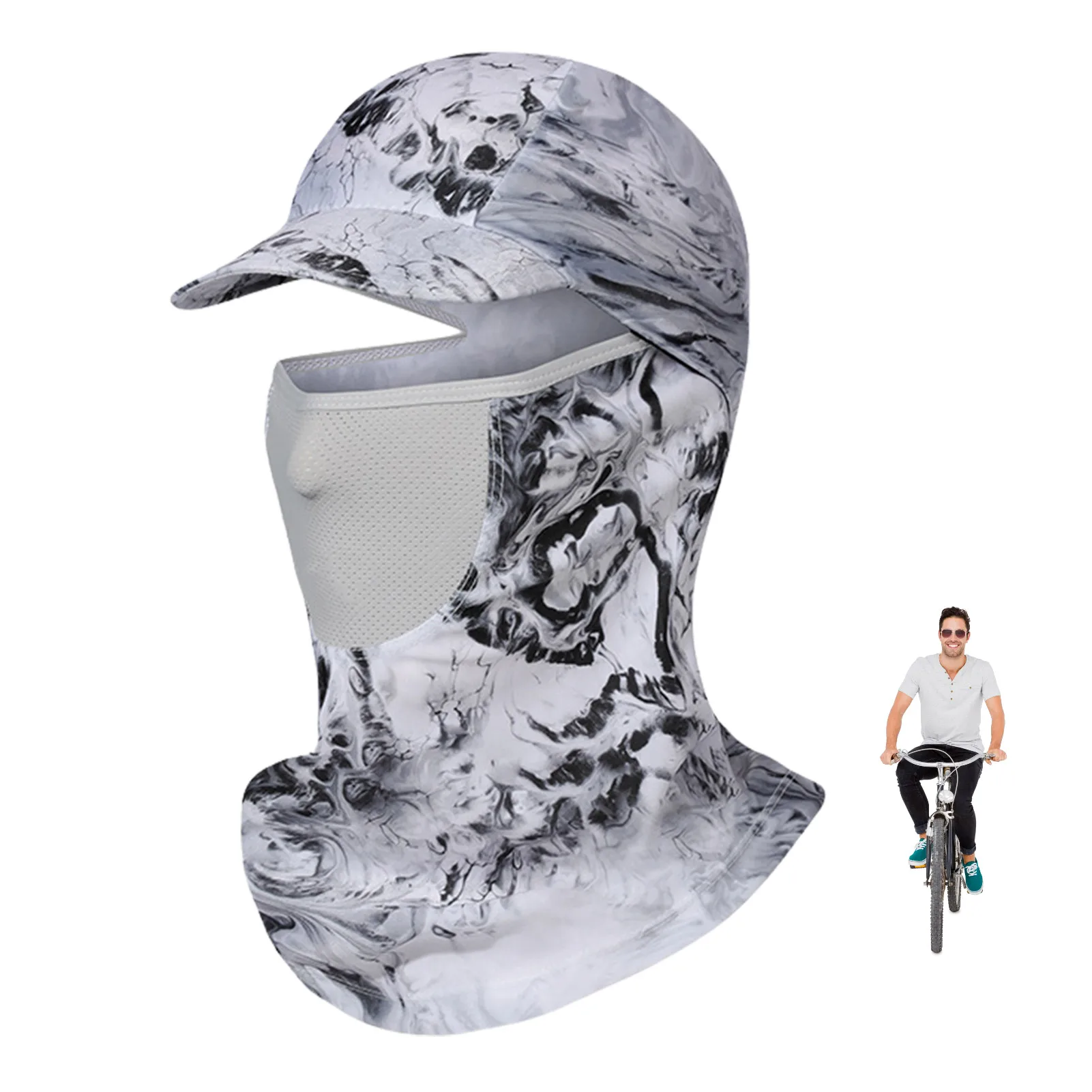 

Outdoor Sun Hat Face Cover Cycling Face Shield Fishing Hat Sun Cap Double Shielding Breathable Full Head Covering For Men Women