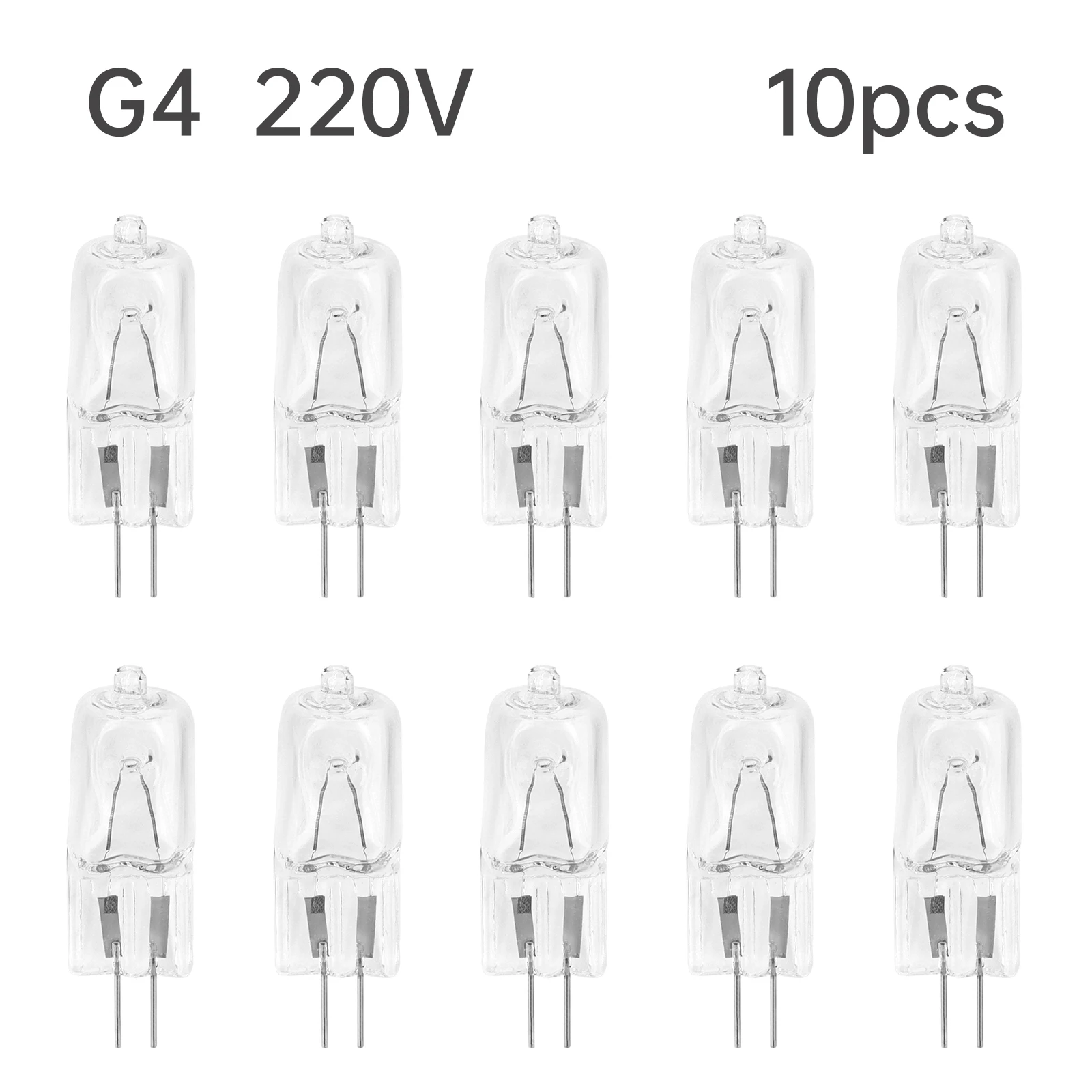 

Галогенные лампы G4, 220 В, 10 шт.