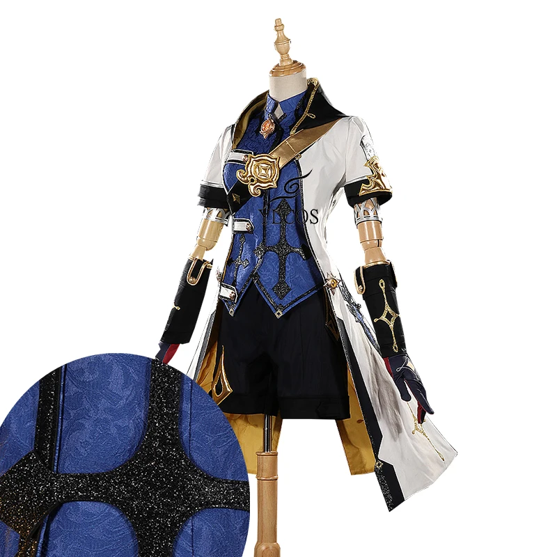 In Stock Game Genshin Impact  Albedo Cosplay Costume Wig Boots Halloween Party Clothes For Unisex Suit