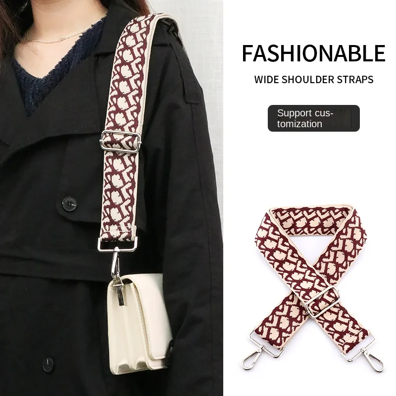 Bag with 5cm women's belt bag with shoulder messenger bag widened shoulder strap bag adjustable and replaceable DIY2022 new