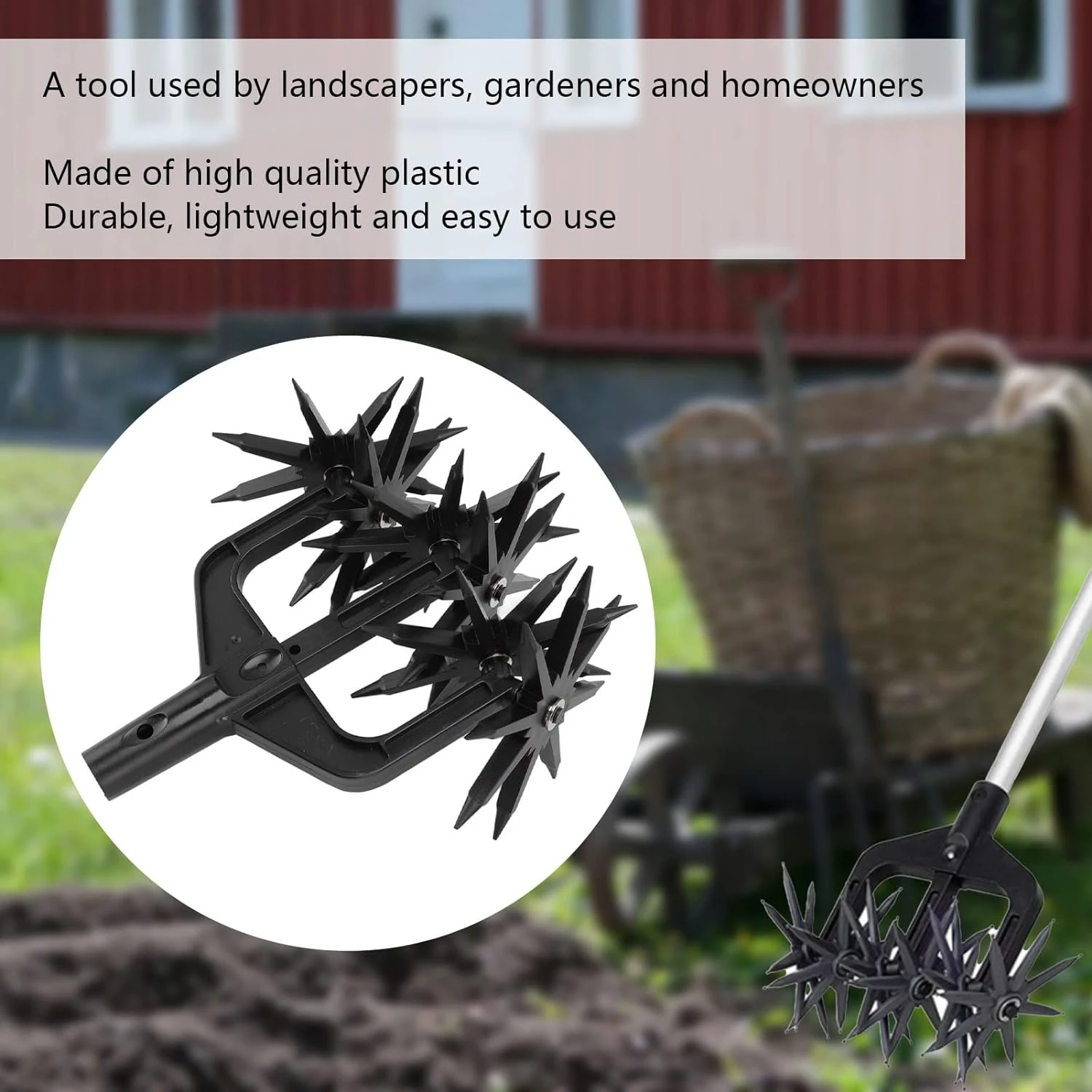 Upgrade Your Gardening Experience with a Durable Efficient and Superior 2-in-1 Ventilated Garden Soil Scarifier Tiller - Achie