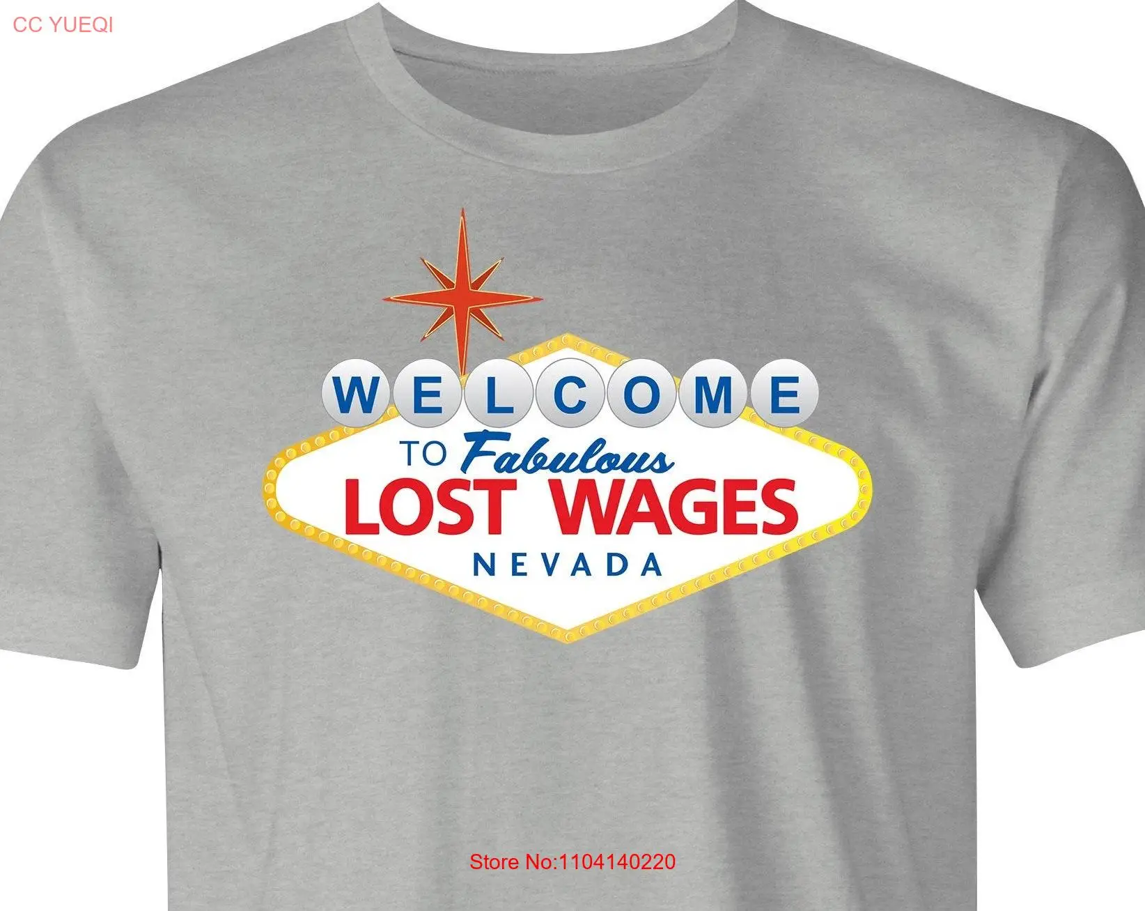 Футболка Lost Wages от BigBadT бесплатная доставка в США забавная Лас-Вегас веселые